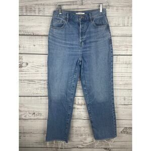 Pacsun High Rise Straight Jeans 27 100% Cotton Button Fly Medium Wash Normcore